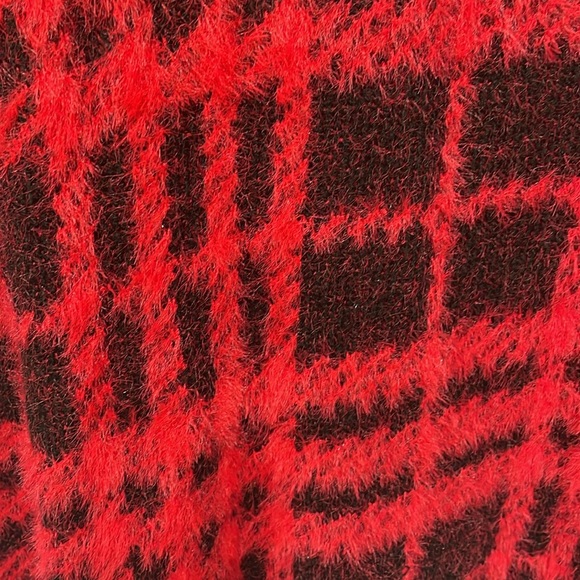 Time & Tru fuzzy plaid buffalo print size XXL 20 sweater - Picture 3 of 7